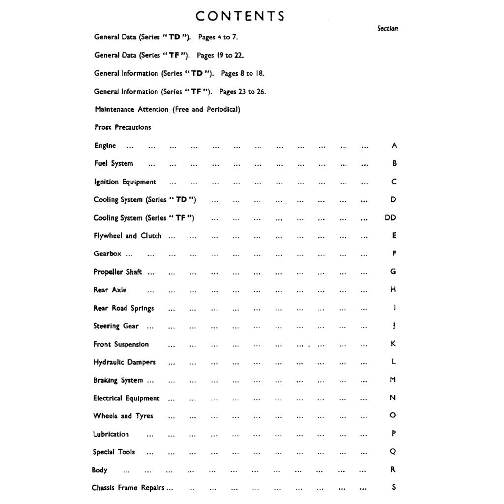 [CLASSIC] MG MIDGET "TD & TF" SERIES (1936-1955) WORKSHOP MANUAL + PARTS CATALOGUE + OWNER'S MANUAL