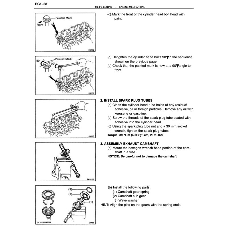 TOYOTA CAMRY III ACV10 (1991-1996) SERVICE WORKSHOP MANUAL