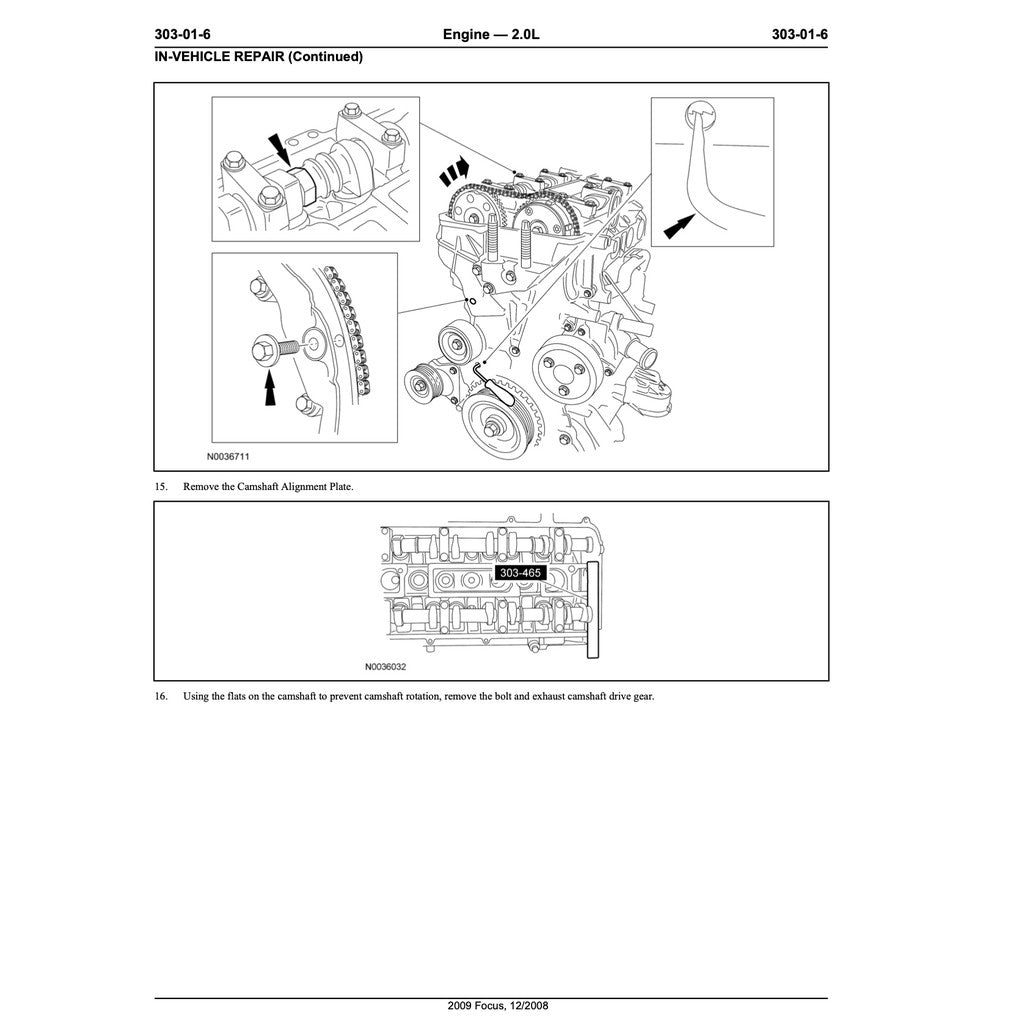 FORD DURATEC 2.0L ENGINE WORKSHOP MANUAL