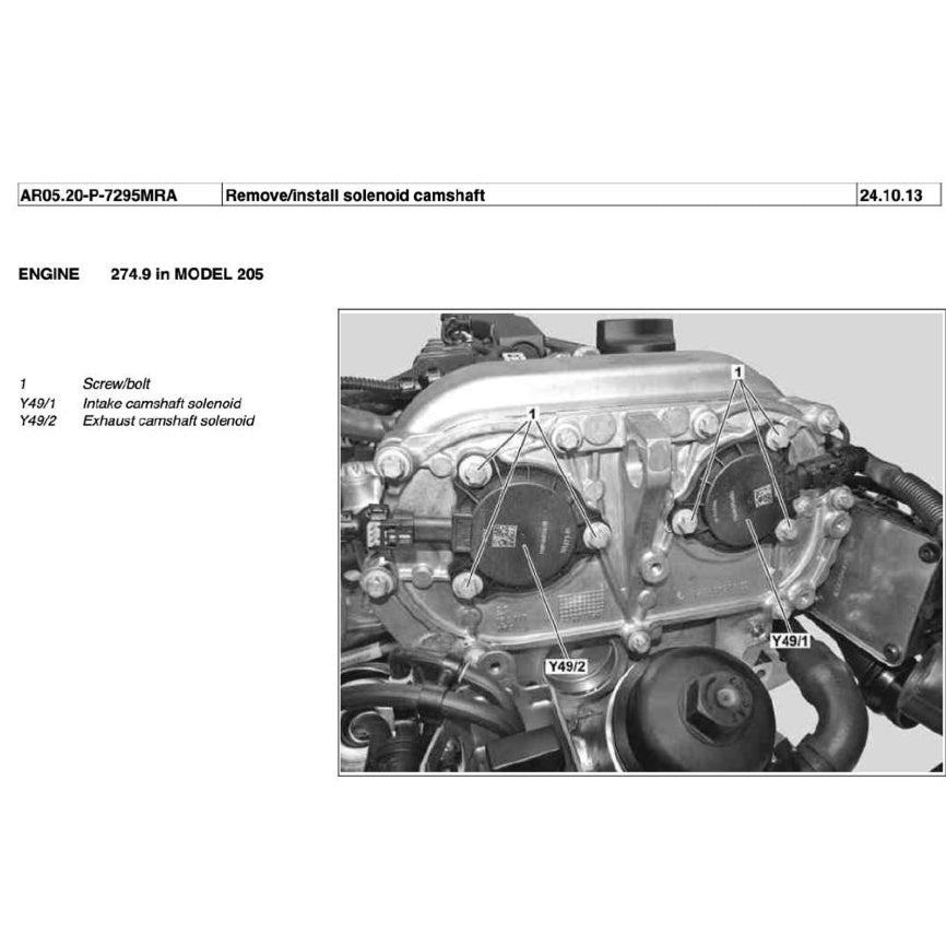 MERCEDES BENZ ENGINE M274 SERVICE WORKSHOP MANUAL