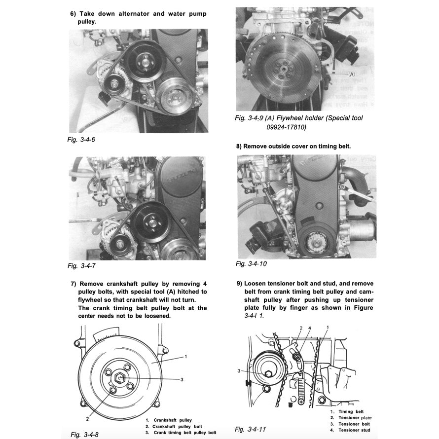SUZUKI JIMNY SAMURAI SJ413 (1986-1995) SERVICE WORKSHOP MANUAL + SUPPLEMENT 2WD+EFI + PARTS CATALOGUE