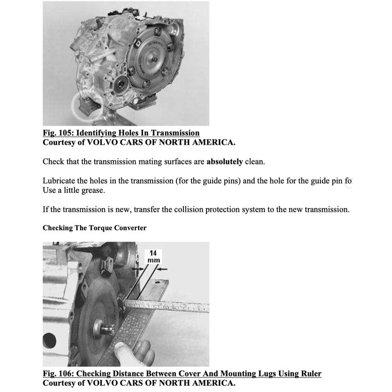VOLVO S60 (2001-2009) SERVICE WORKSHOP MANUAL