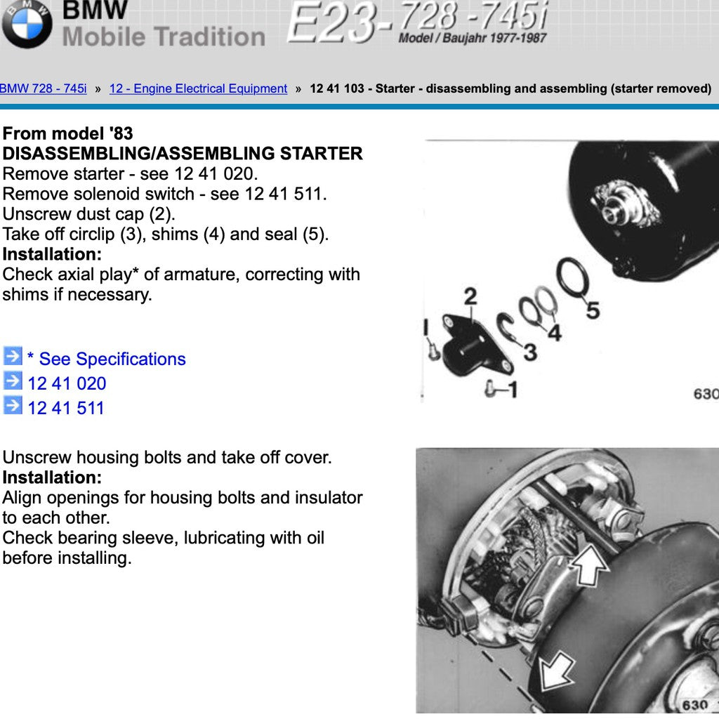 BMW 728-745i E23 (1977-1986) FACTORY SERVICE REPAIR WORKSHOP MANUAL