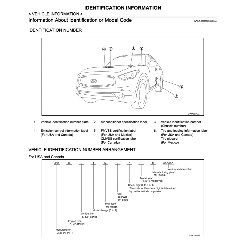 INFINITI QX70 (2013-2017) SERVICE WORKSHOP MANUAL