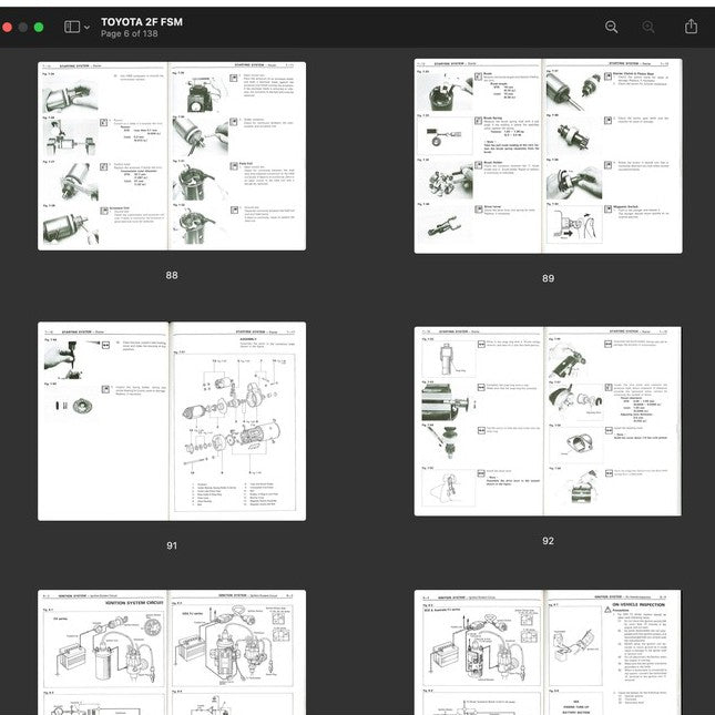 [CLASSIC] TOYOTA "F" SERIES ENGINE (1975-1988) REPAIR MANUAL
