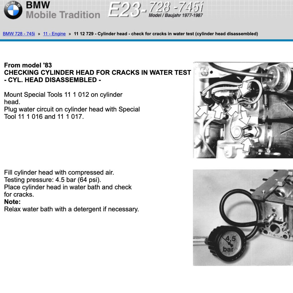 BMW 728-745i E23 (1977-1986) FACTORY SERVICE REPAIR WORKSHOP MANUAL