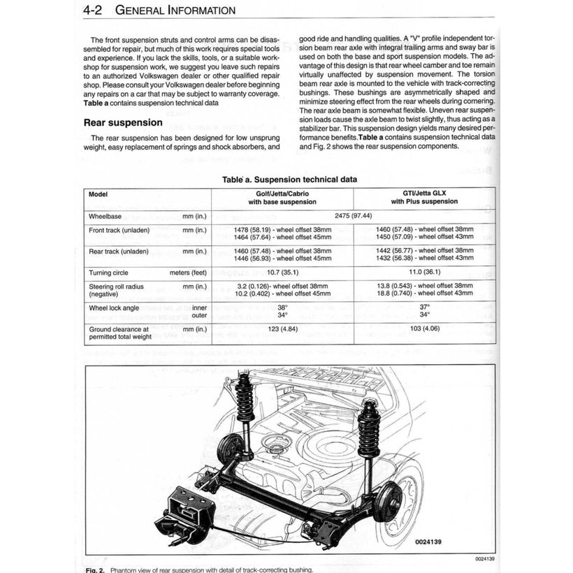 VW GOLF MK3 (1993-1999) SERVICE WORKSHOP MANUAL