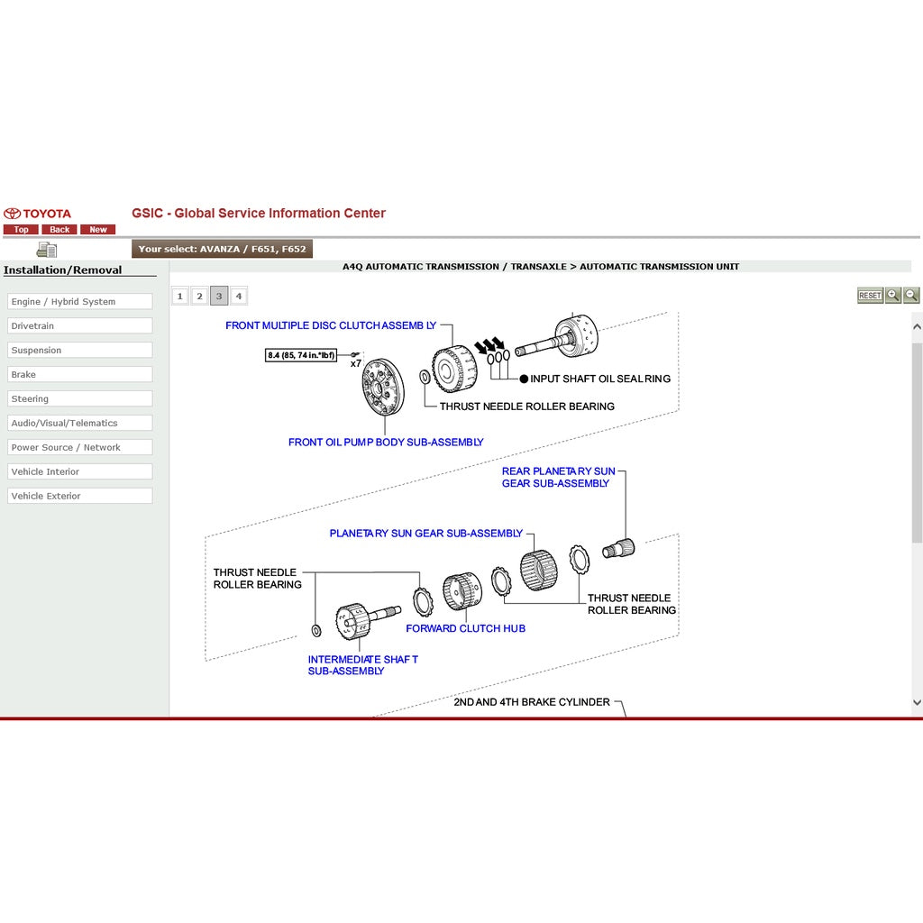 TOYOTA AVANZA F650/F651/F654 (2011-2018) SERVICE WORKSHOP MANUAL