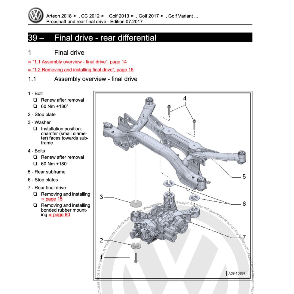 VW TIGUAN II AD/BW (2016+) SERVICE WORKSHOP MANUAL
