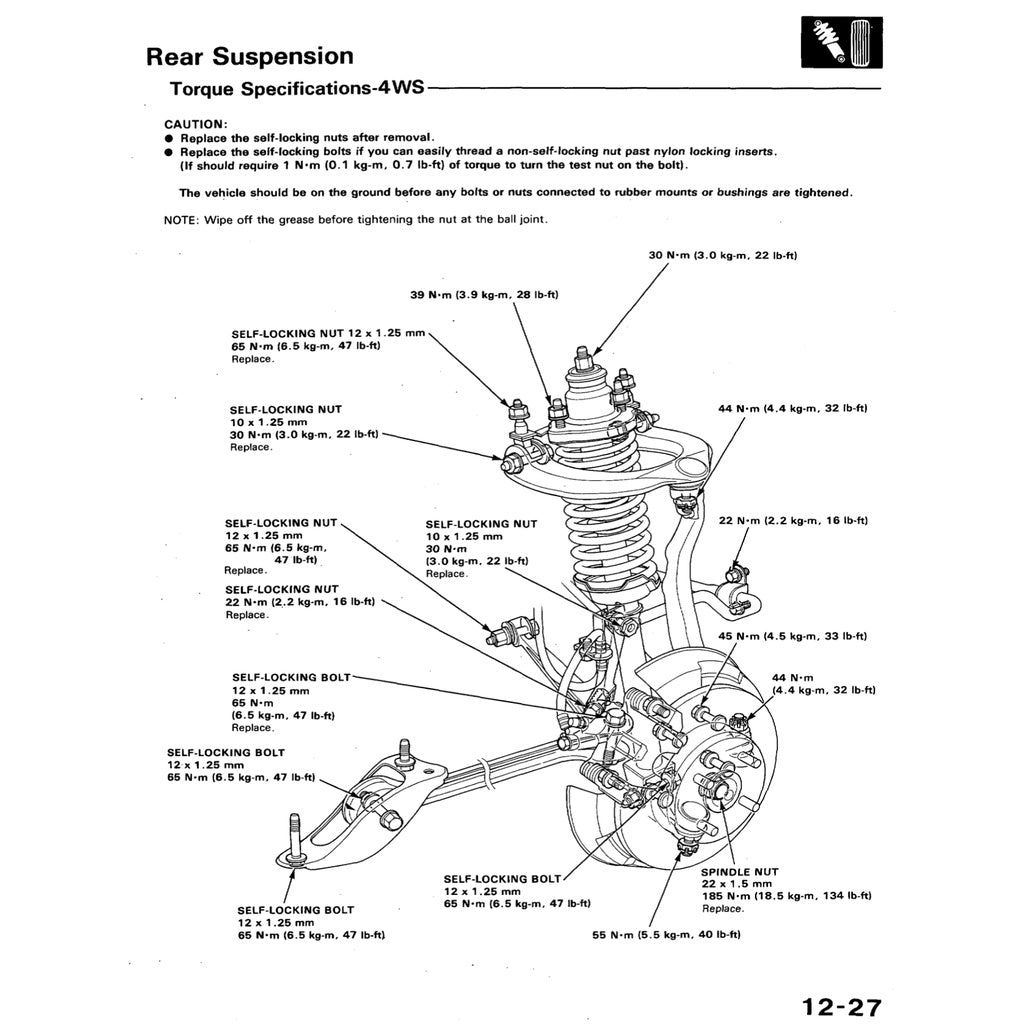 HONDA ACCORD 4 CB (1990-1993) SERVICE WORKSHOP MANUAL