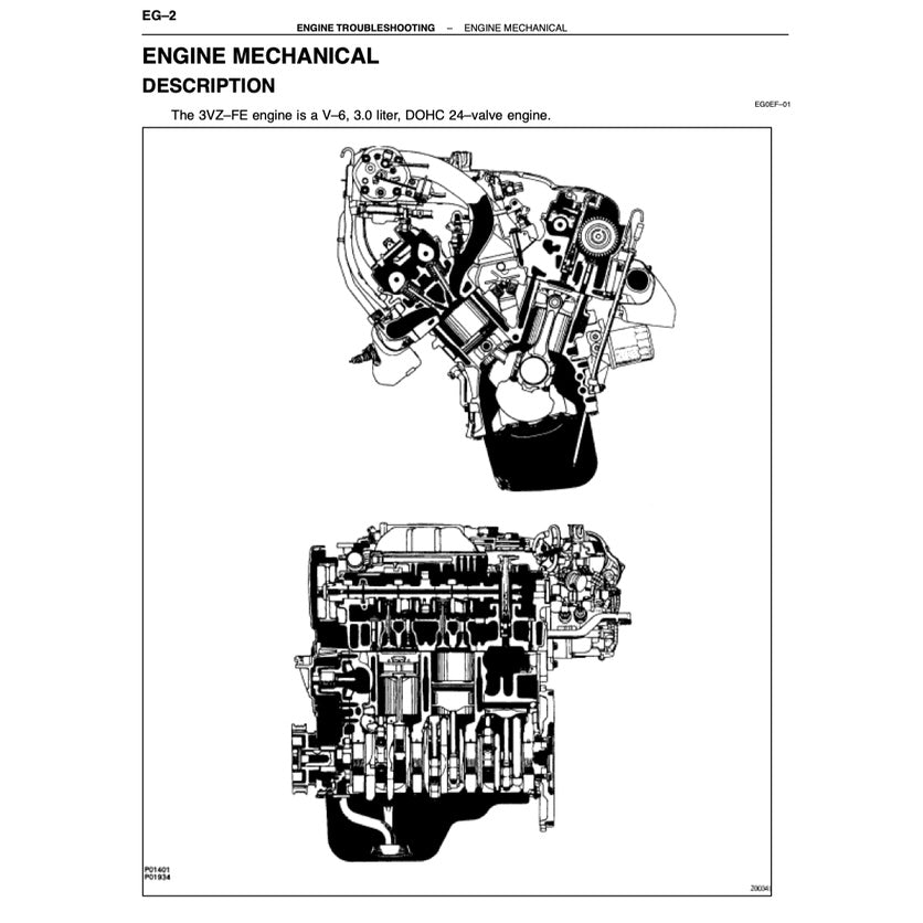 TOYOTA CAMRY ACV20 (1997-2001) SERVICE WORKSHOP MANUAL