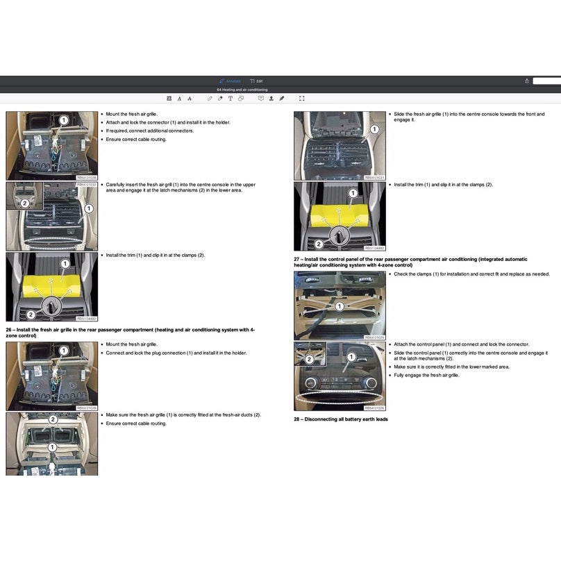 BMW 5 SERIES G30 530e (2017-2022) SERVICE WORKSHOP MANUAL