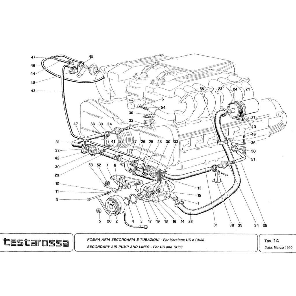 FERRARI TESTAROSSA F110 (1984-1991) SERVICE WORKSHOP MANUAL + PARTS CATALOGUE
