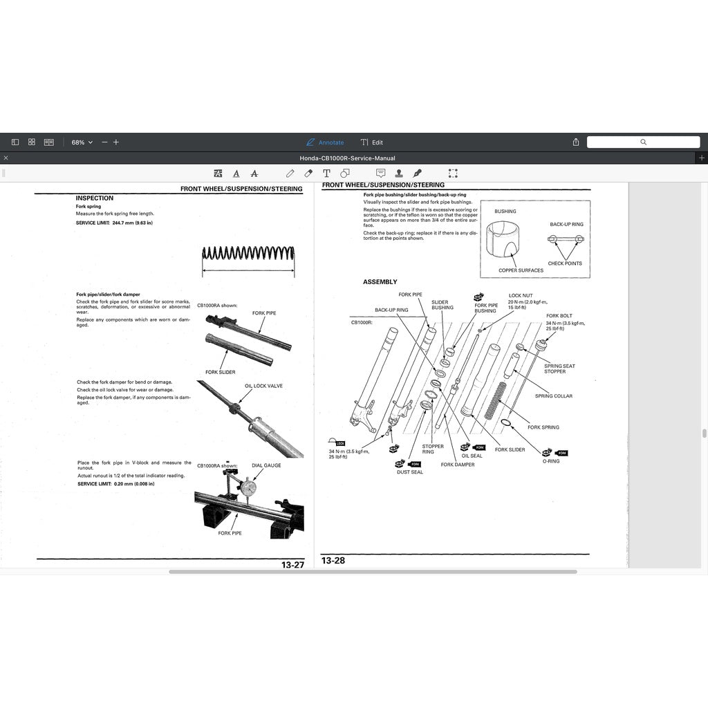 HONDA CB1000R SC60 (2009-2017) SERVICE WORKSHOP MANUAL + OWNER'S MANUAL / CB 1000 R