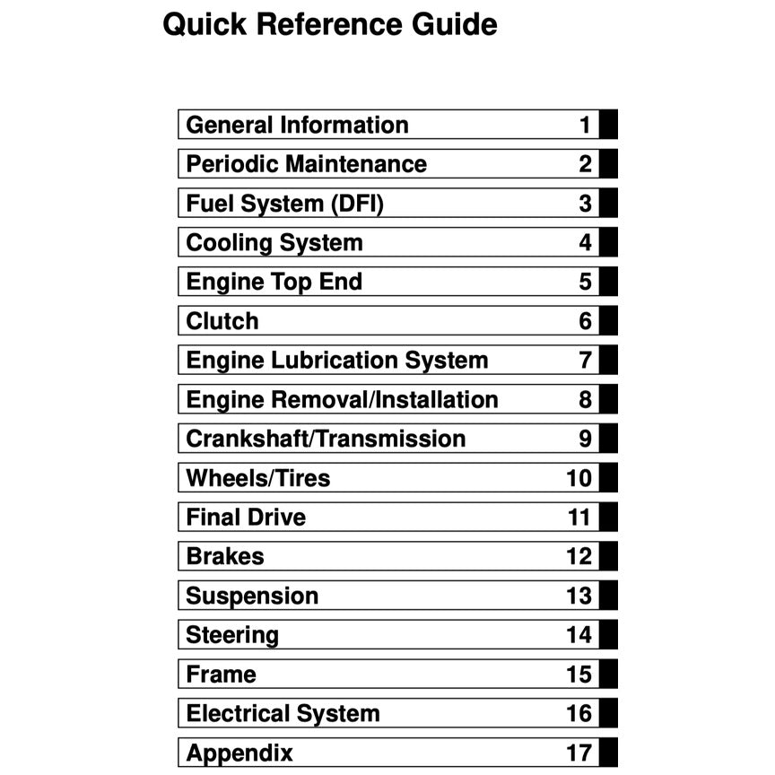 KAWASAKI NINJA Z1000 SX (2017-2019) SERVICE WORKSHOP MANUAL + PARTS CATALOGUE + OWNER'S MANUAL