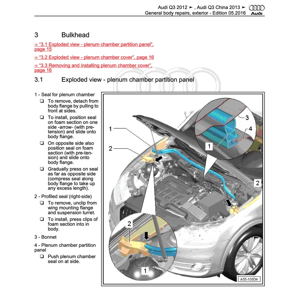 AUDI Q3 8U (2011-2018) SERVICE WORKSHOP MANUAL