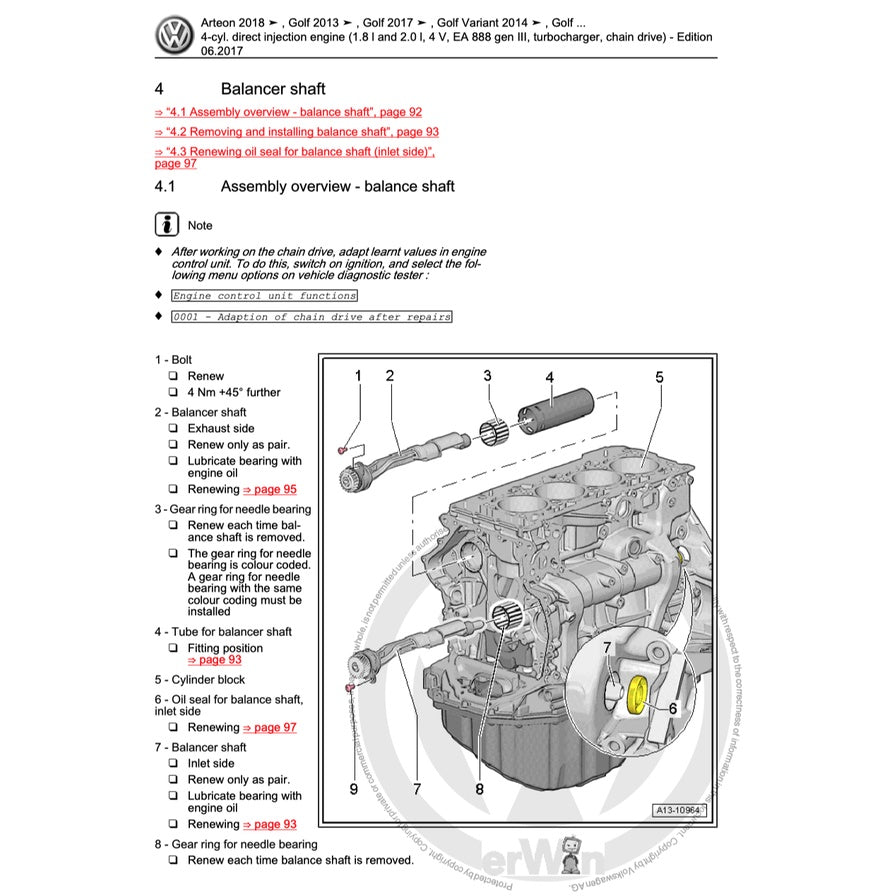 VW TIGUAN II AD/BW (2016+) SERVICE WORKSHOP MANUAL