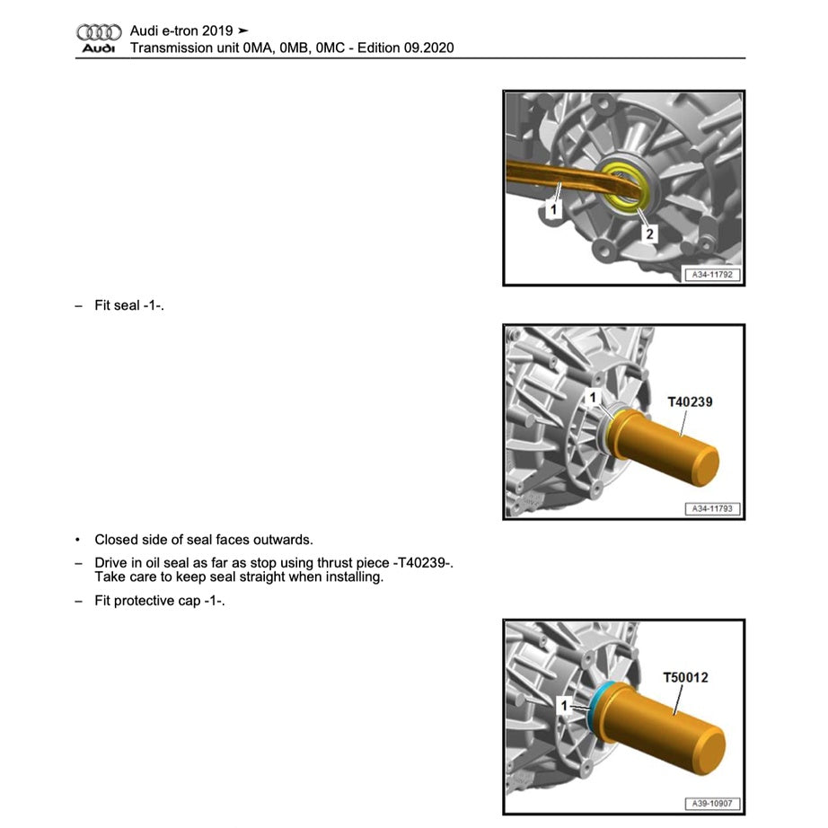 AUDI e-tron EV (2019+) SERVICE WORKSHOP MANUAL