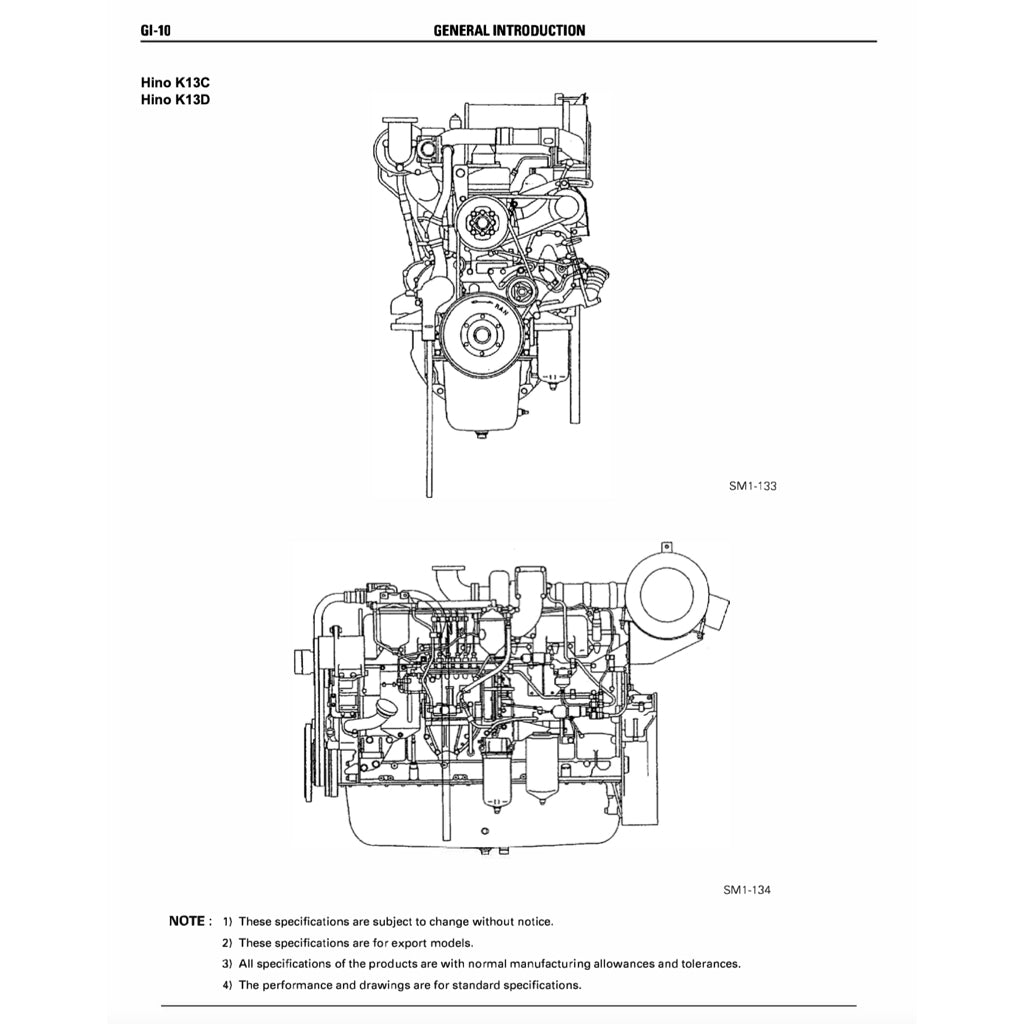 HINO ENGINE K13C-T/K13D-T WORKSHOP SERVICE REPAIR MANUAL