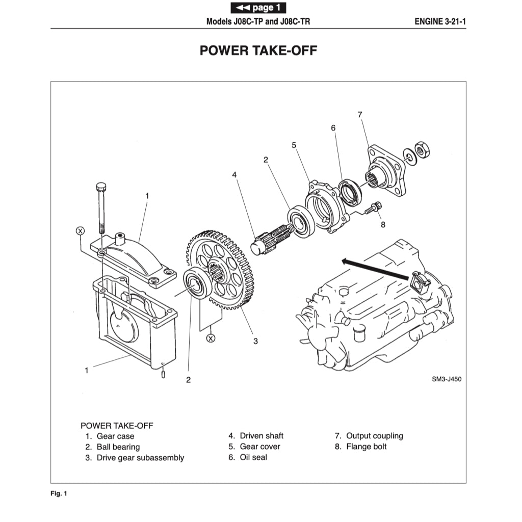 HINO ENGINE J08C-TP/TR WORKSHOP SERVICE REPAIR MANUAL