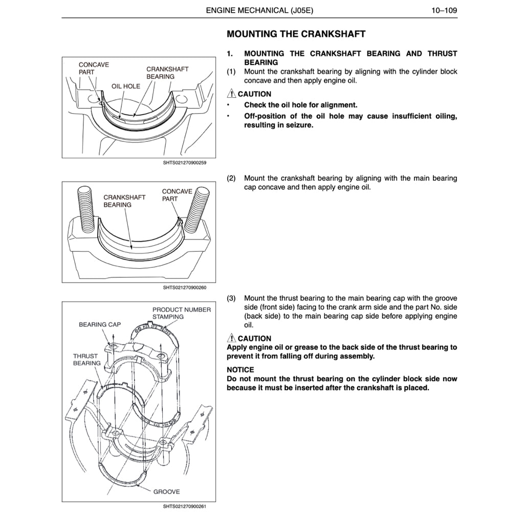 HINO ENGINE J05E WORKSHOP SERVICE REPAIR MANUAL