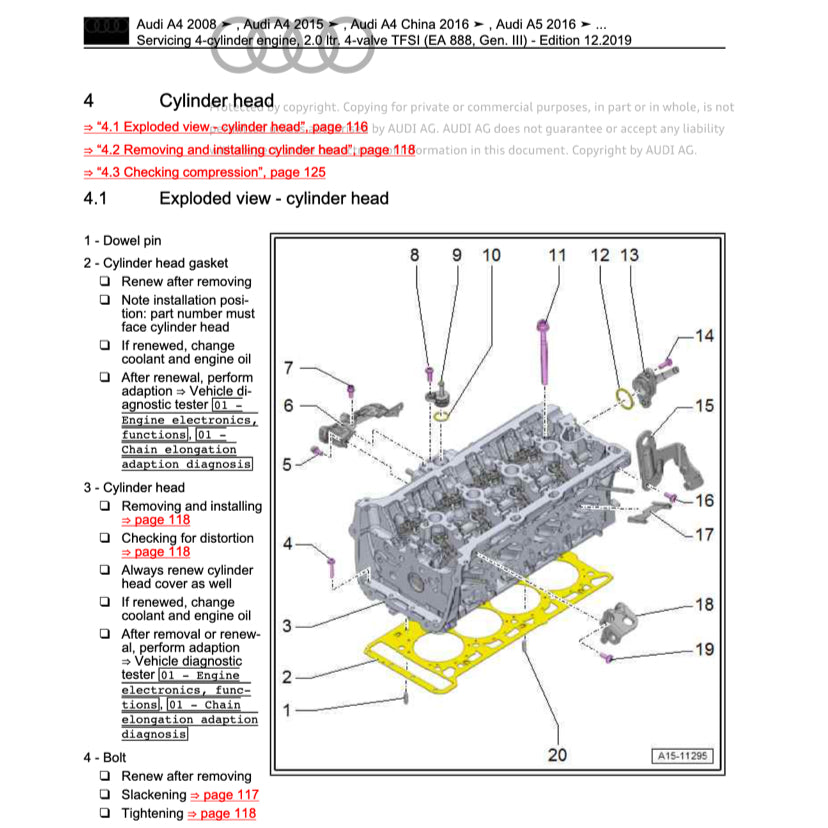 Audi Q5 8R (2008-2017) FACTORY SERVICE WORKSHOP MANUAL