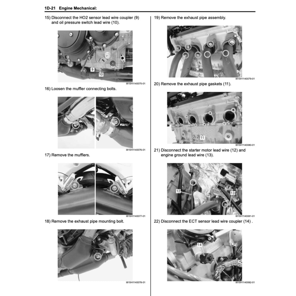 SUZUKI HAYABUSA GSX1300R/RR (1999-2022) SERVICE WORKSHOP MANUAL + PARTS CATALOGUE + OWNER'S MANUAL