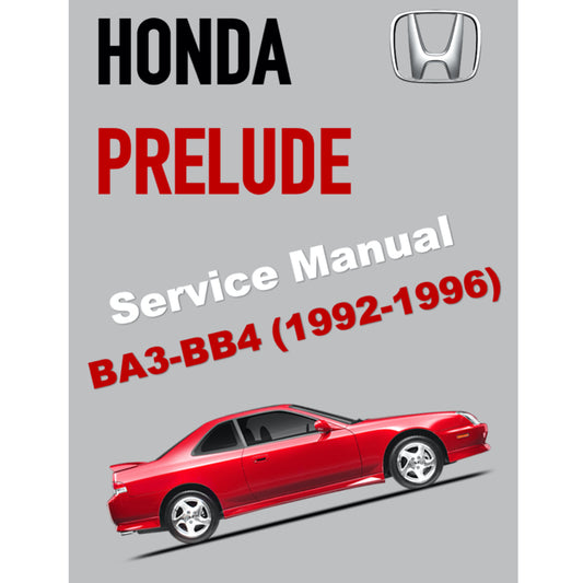 HONDA PRELUDE BA3-8/9 BB4 (1992-1996) SERVICE WORKSHOP MANUAL