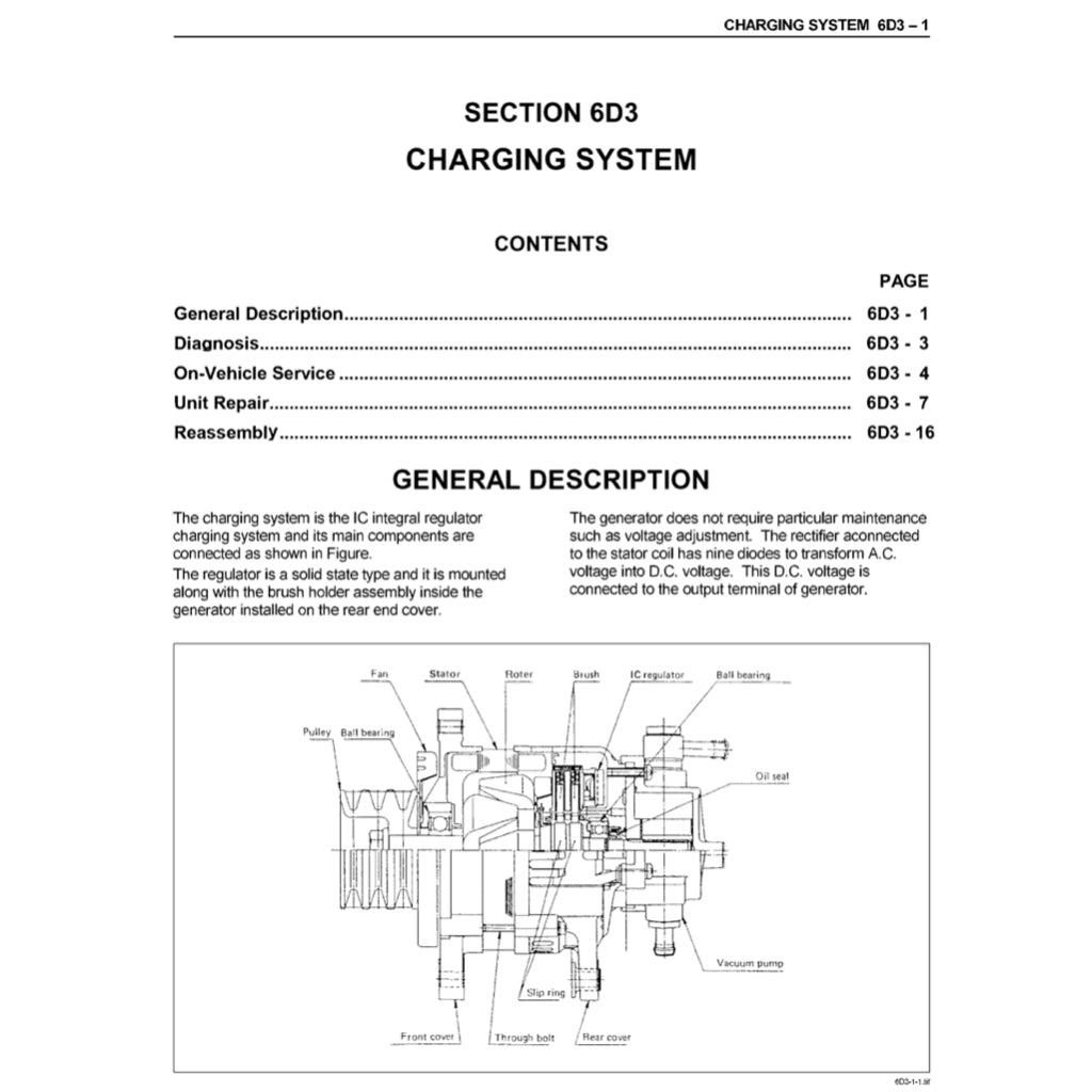 ISUZU ENGINE 4H SERIES (4HF1/G1/G1T/EI-T/EI-TC) SERVICE WORKSHOP MANUAL