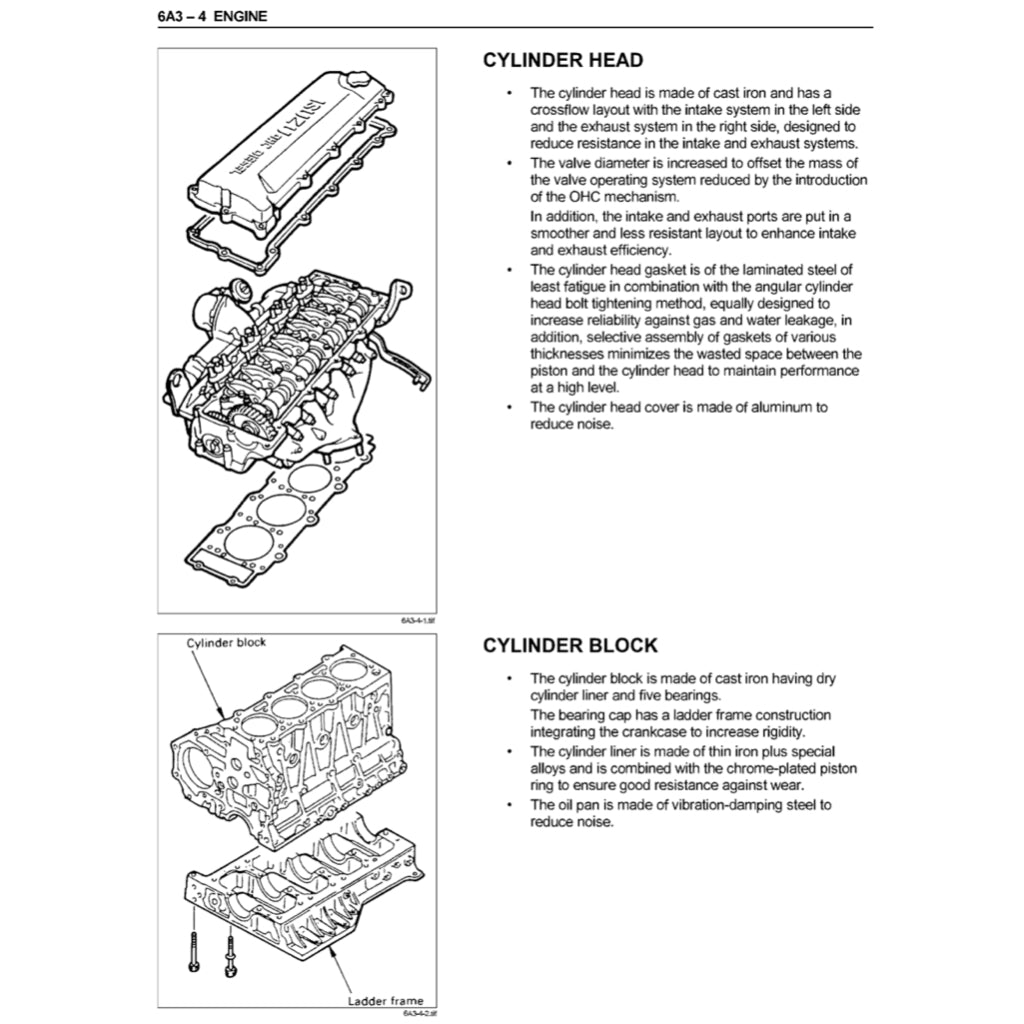 ISUZU ENGINE 4H SERIES (4HF1/G1/G1T/EI-T/EI-TC) SERVICE WORKSHOP MANUAL