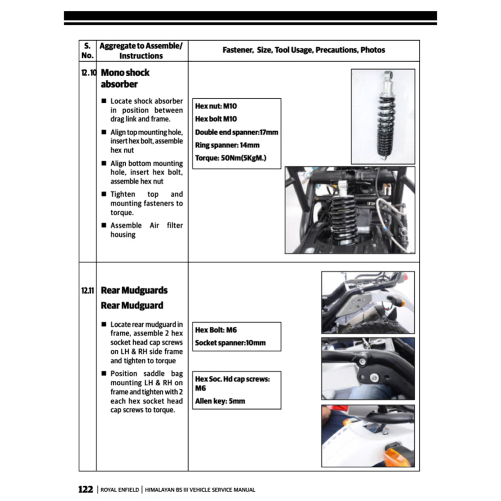ROYAL ENFIELD HIMALAYAN LS410/411 (2017-2023) SERVICE WORKSHOP MANUAL + PARTS CATALOGUE + OWNER'S MANUAL