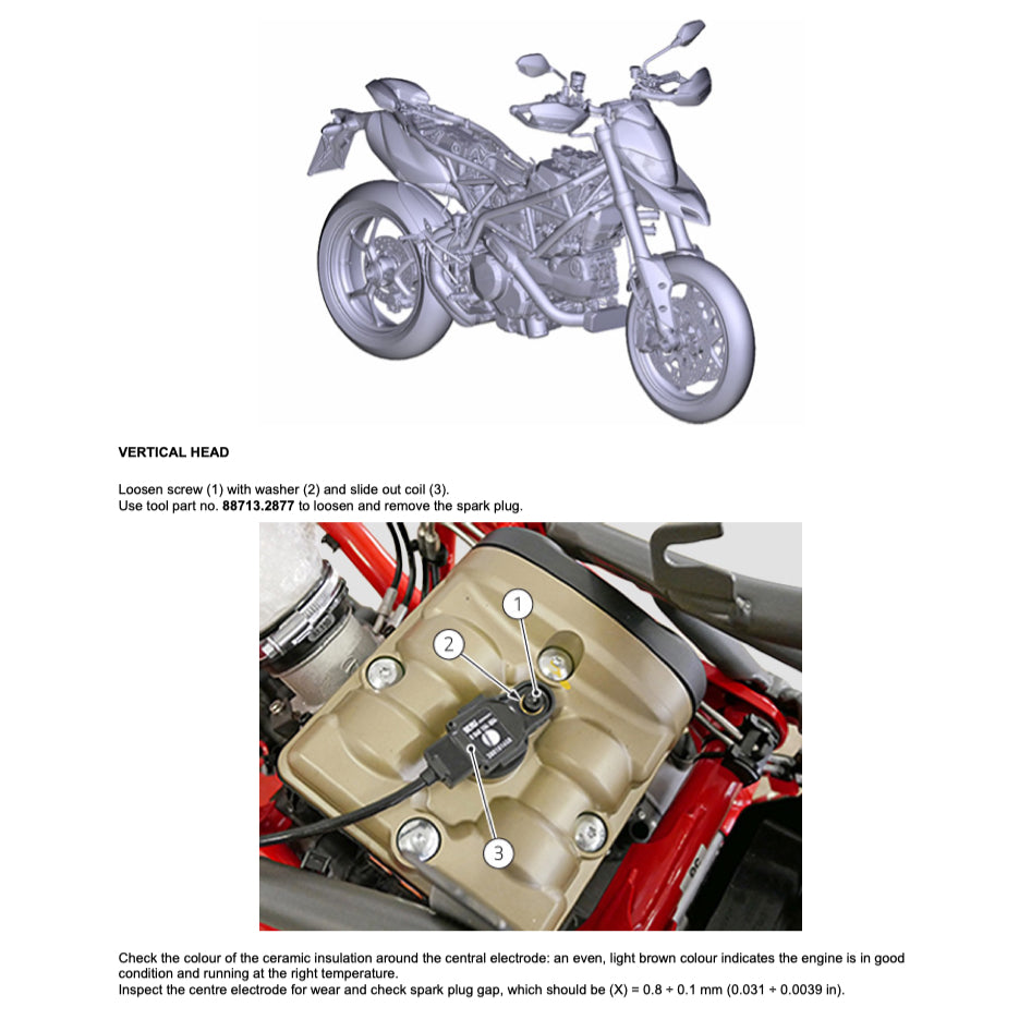 DUCATI HYPERMOTARD 1100/796/821/950SP (2008-2022) SERVICE WORKSHOP MANUAL + PARTS CATALOGUE + OWNER'S MANUAL