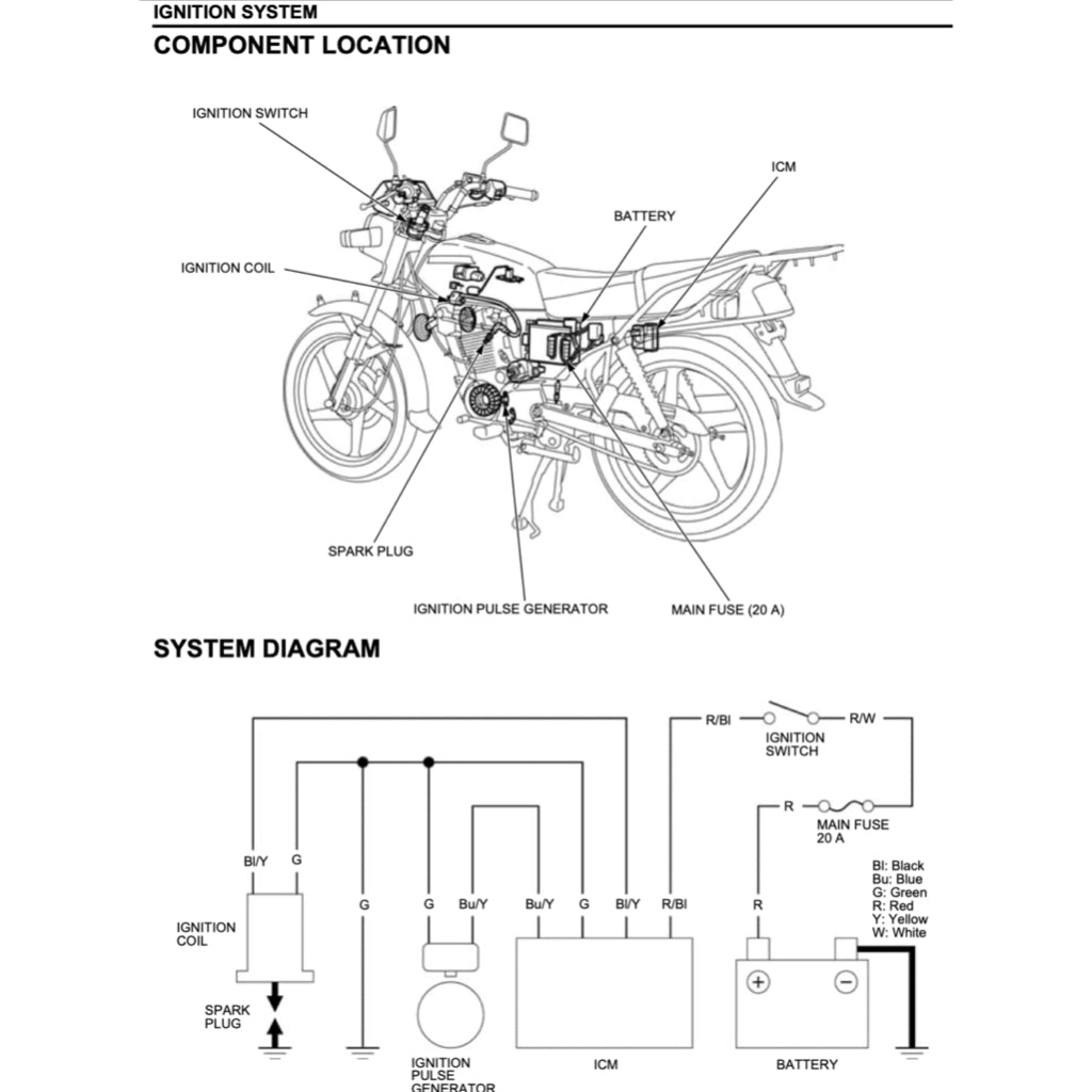 HONDA CGL125 WH-A (2006-2015) SERVICE WORKSHOP MANUAL + PARTS CATALOGUE