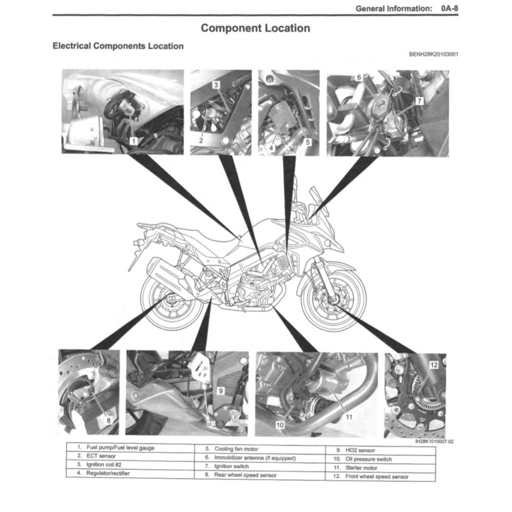 SUZUKI V STORM V STROM VSTROM DL650/A/XT "L7" (2017-2021) SERVICE WORKSHOP MANUAL + PARTS CATALOGUE + OWNER'S MANUAL