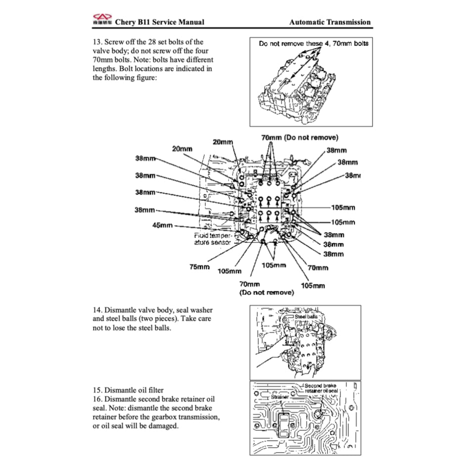 CHERY EASTAR B11 (2004-2011) SERVICE WORKSHOP MANUAL