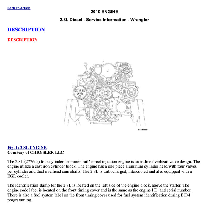 JEEP WRANGLER JK (2007-2017) SERVICE WORKSHOP MANUAL + PARTS CATALOGUE