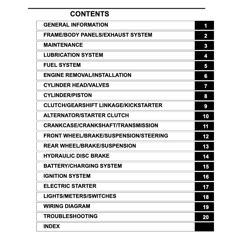 HONDA CGL125 WH-A (2006-2015) SERVICE WORKSHOP MANUAL + PARTS CATALOGUE