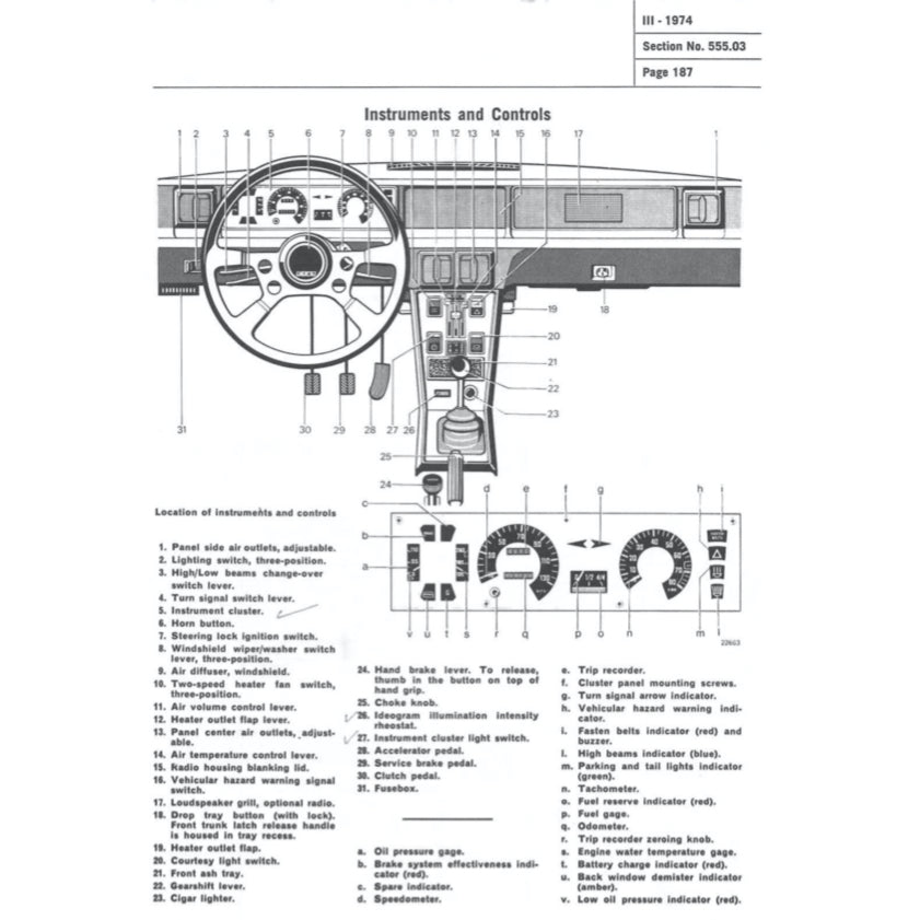 FIAT X-1/9 (1974-1989) SERVICE WORKSHOP MANUAL + PARTS CATALOGUE