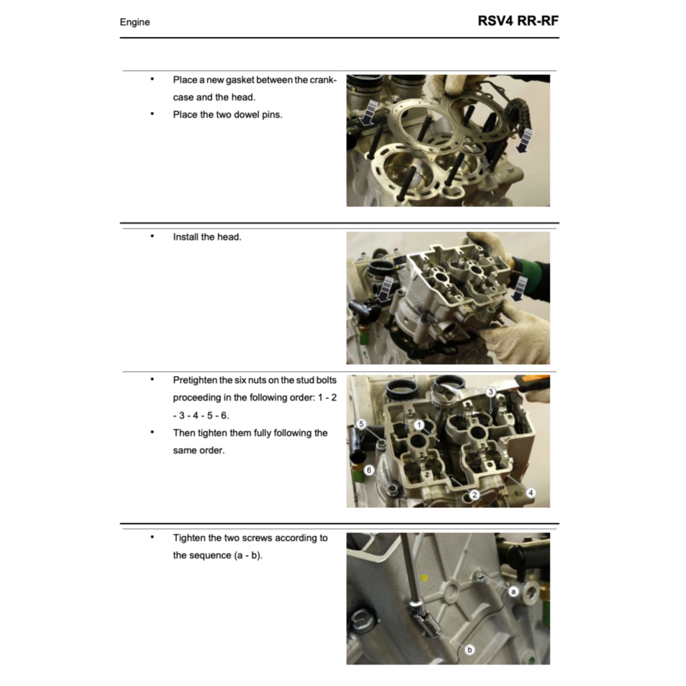 APRILIA RSV4 (2009-2022) SERVICE WORKSHOP MANUAL + PARTS CATALOGUE + OWNER'S MANUAL