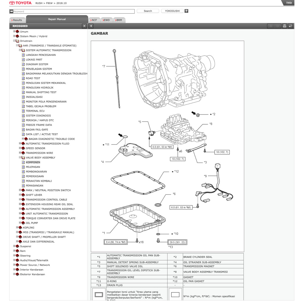 TOYOTA RUSH (2017-2023) ONLINE SERVICE WORKSHOP MANUAL
