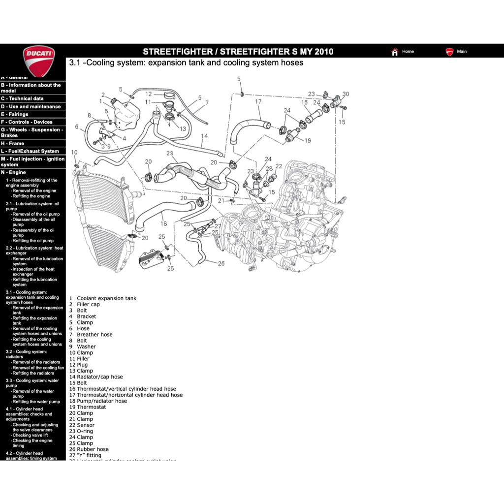 DUCATI STREETFIGHTER/S 1098 / 848 (2009-2015) SERVICE WORKSHOP MANUAL + PARTS CATALOGUE + OWNER'S MANUAL