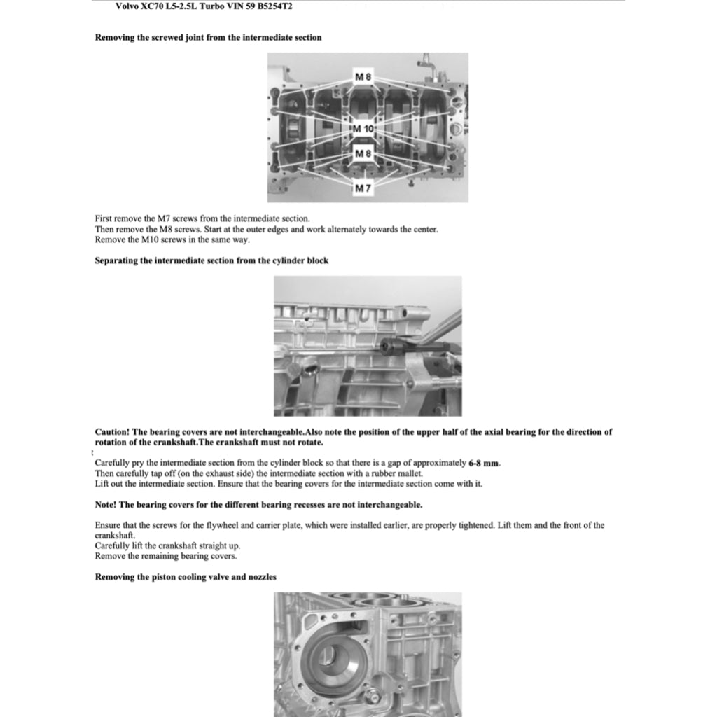 VOLVO V70 XC (2000-2007) SERVICE WORKSHOP MANUAL