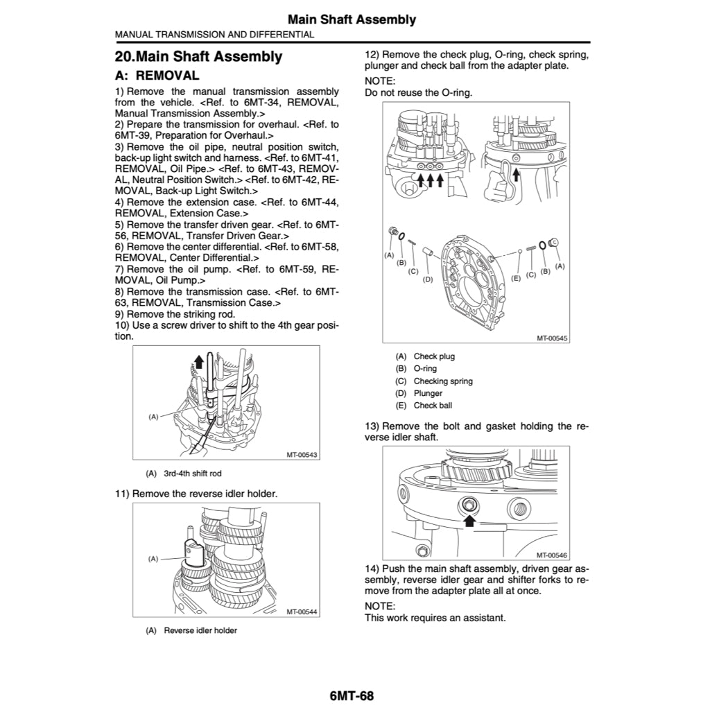 SUBARU IMPREZA WRX STI (2006-2007) SERVICE WORKSHOP MANUAL