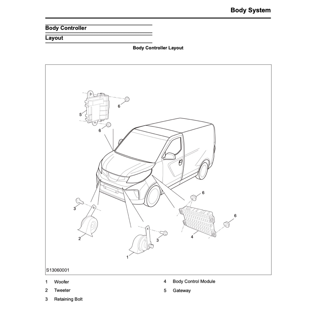 MAXUS EV30 eDELIVER3 (2019+) SERVICE WORKSHOP MANUAL