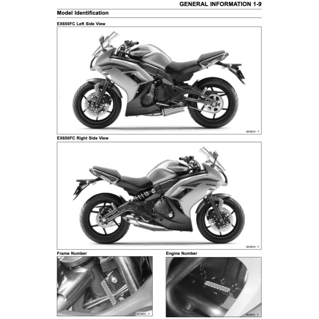 KAWASAKI ER-6f ER6f (2006-2014) SERVICE WORKSHOP MANUAL + OWNER'S MANUAL