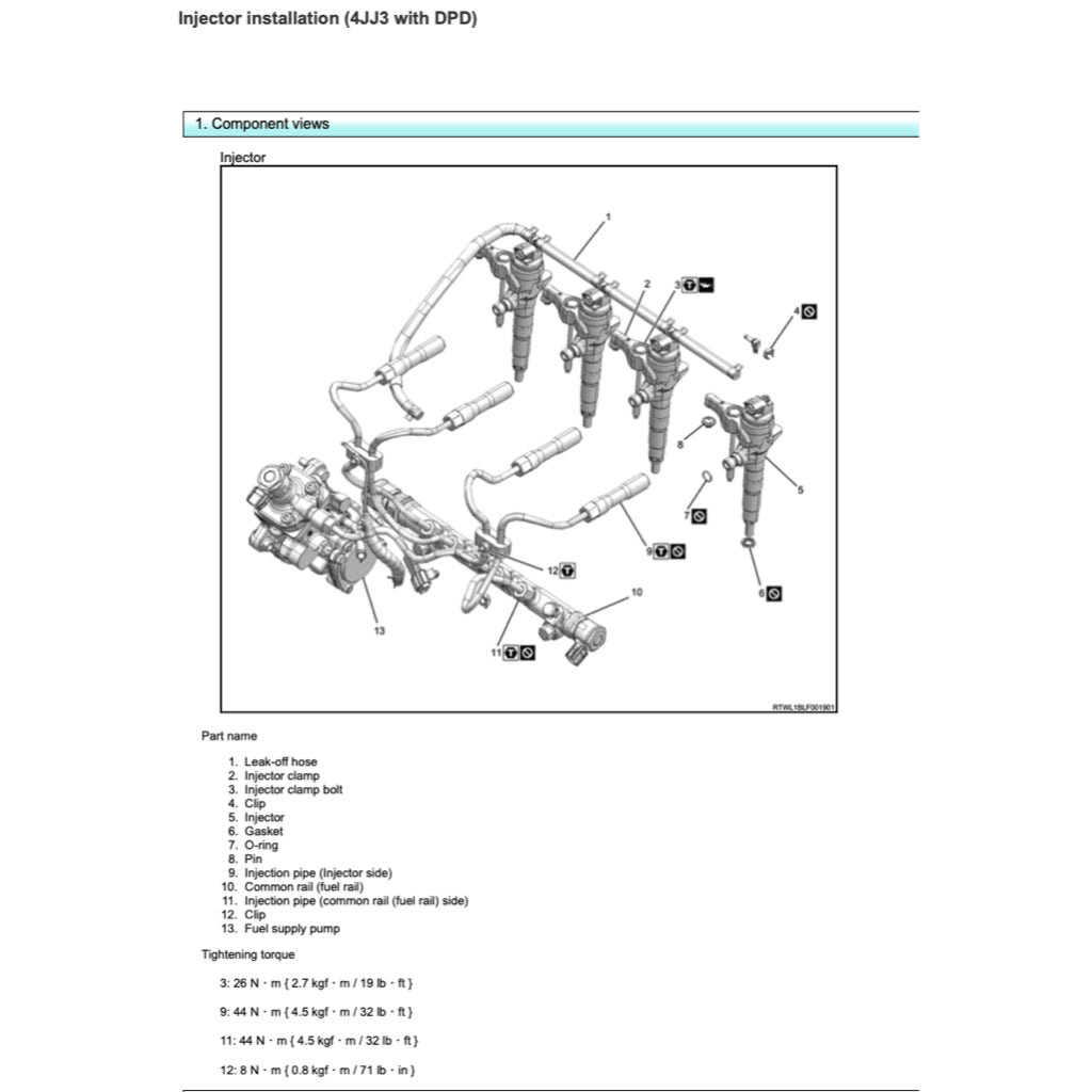 ISUZU ENGINE 4JJ3 SERVICE WORKSHOP MANUAL