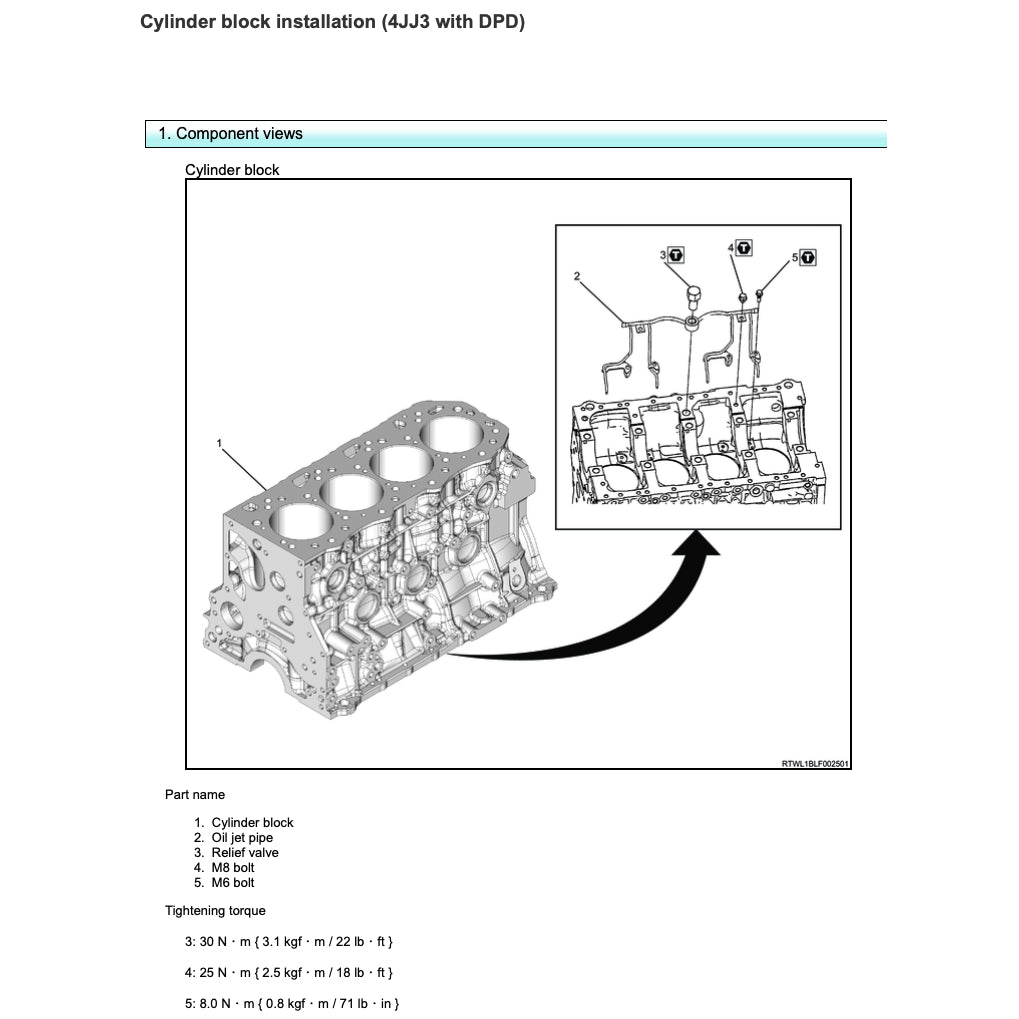 ISUZU ENGINE 4JJ3 SERVICE WORKSHOP MANUAL