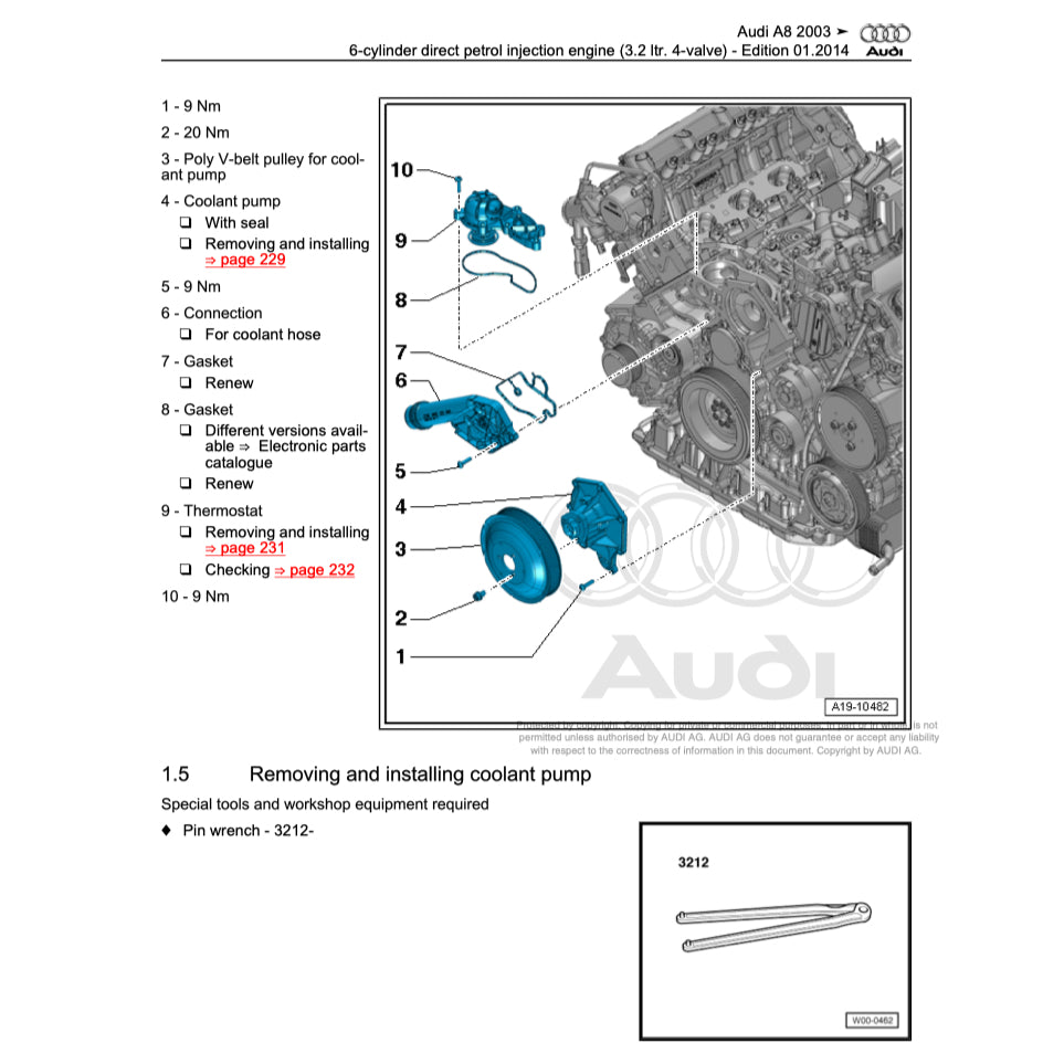 Audi A8 D3/4E (2002-2010) SERVICE WORKSHOP MANUAL