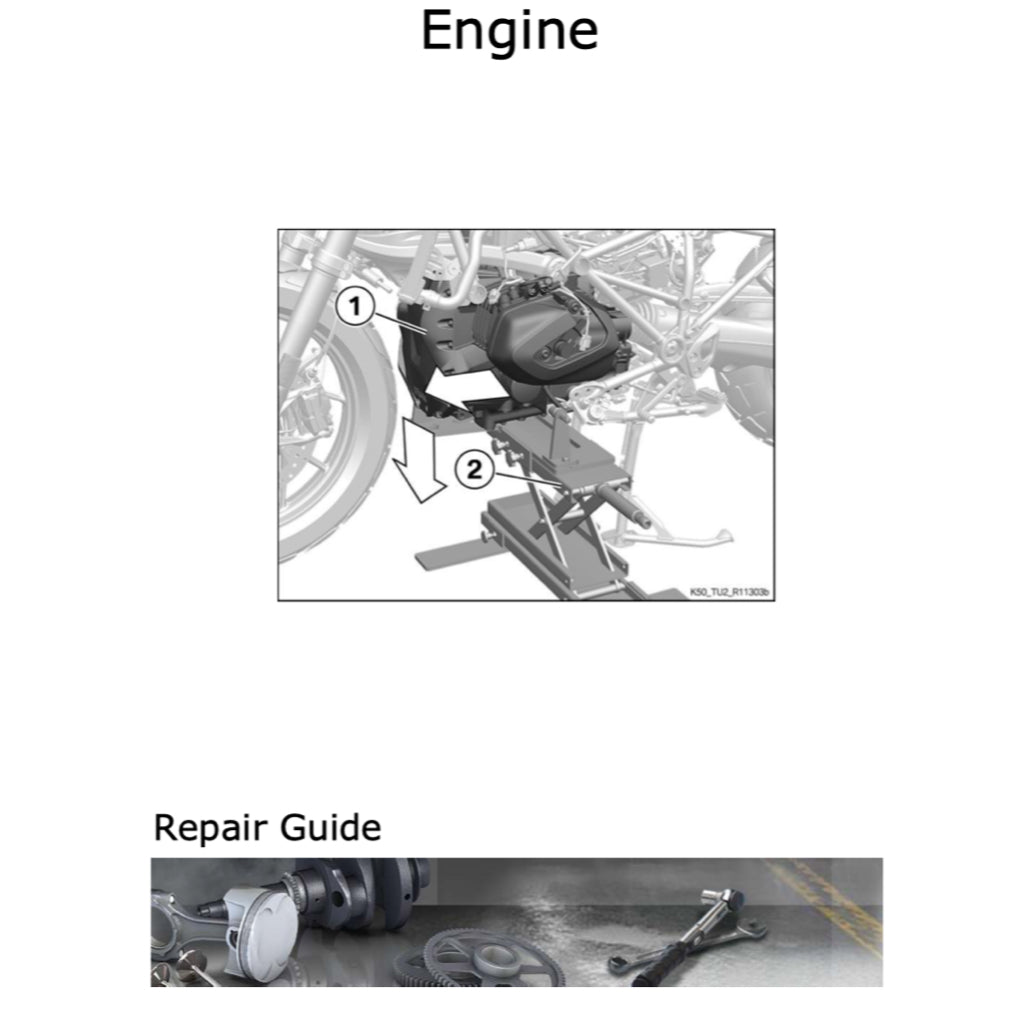 BMW R1250 GS K50 (2019-2023) SERVICE WORKSHOP MANUAL + PARTS CATALOGUE