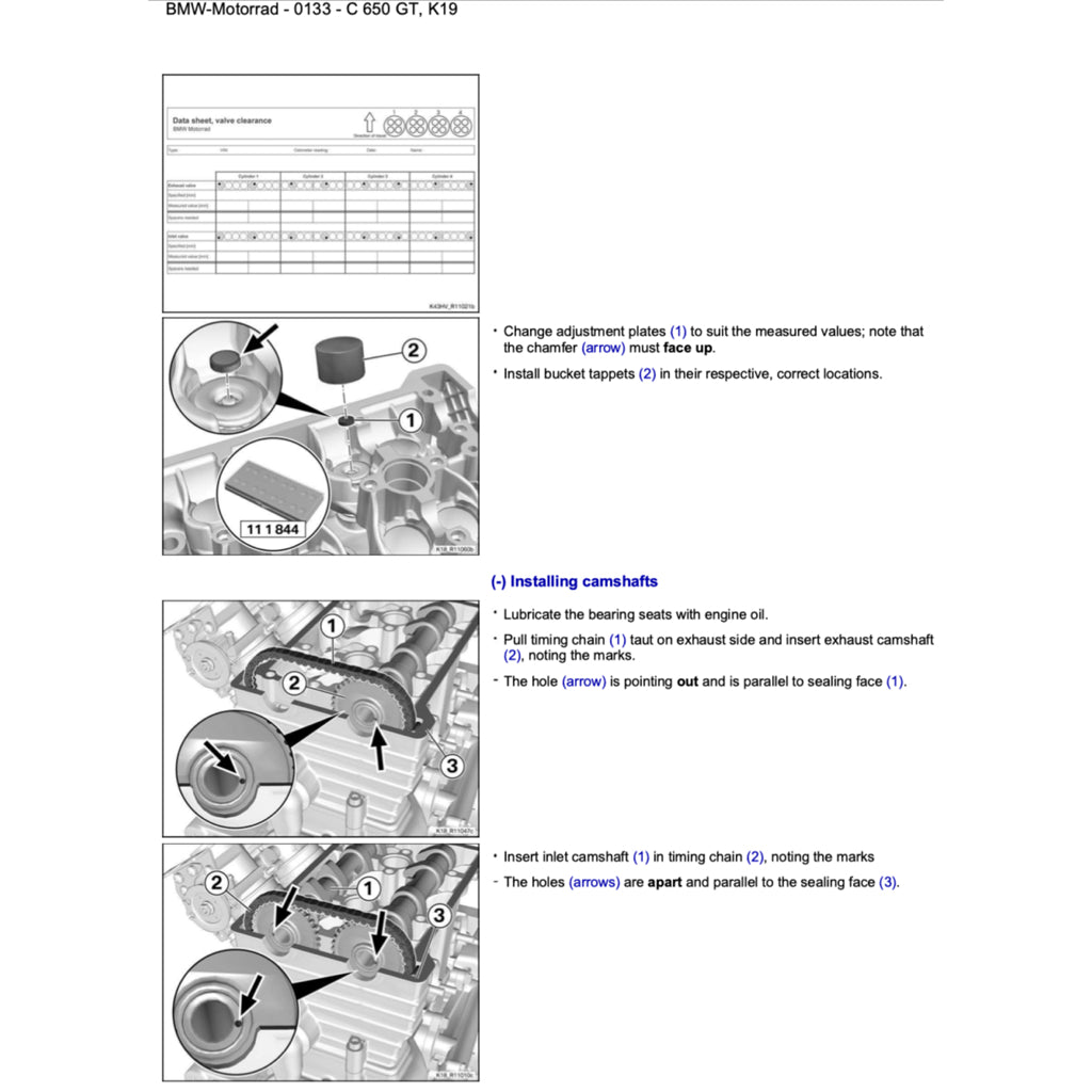 BMW C650GT K19 (2012-2020) SERVICE WORKSHOP MANUAL + PARTS CATALOGUE + RIDER'S MANUAL